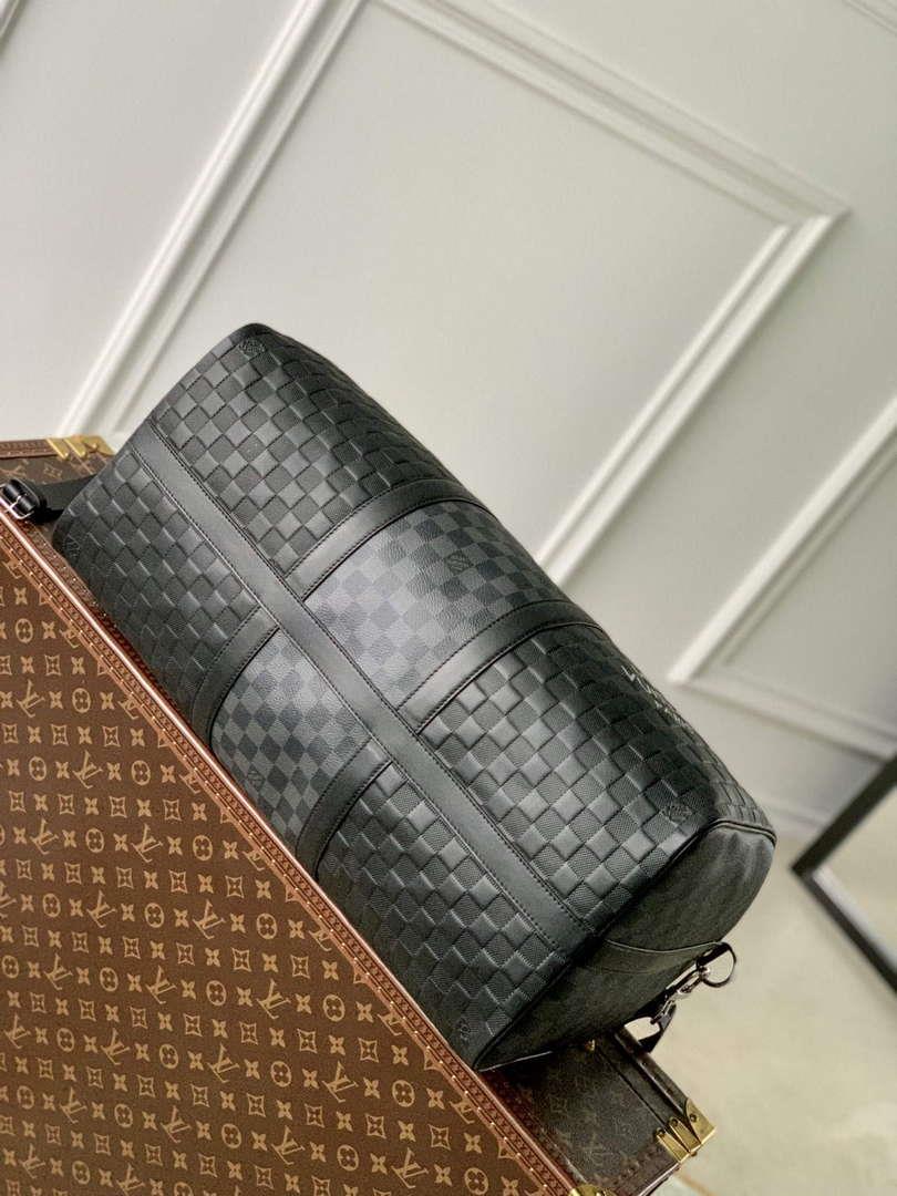 LV N40443 Louis Vuitton Keepall Bandoulière 50 Bag Black Graphite