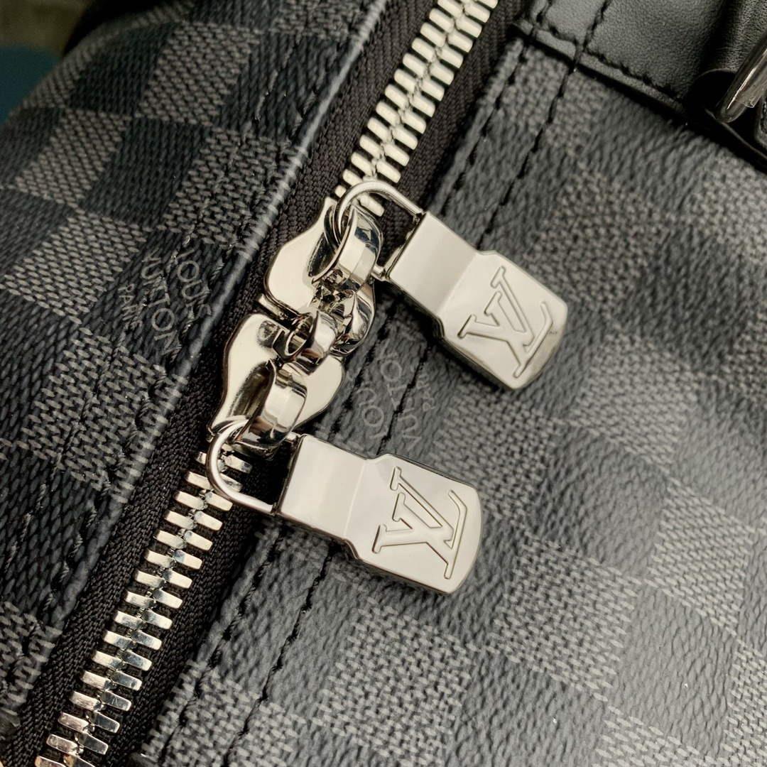 LV N40443 Louis Vuitton Keepall Bandoulière 50 Bag Black Graphite