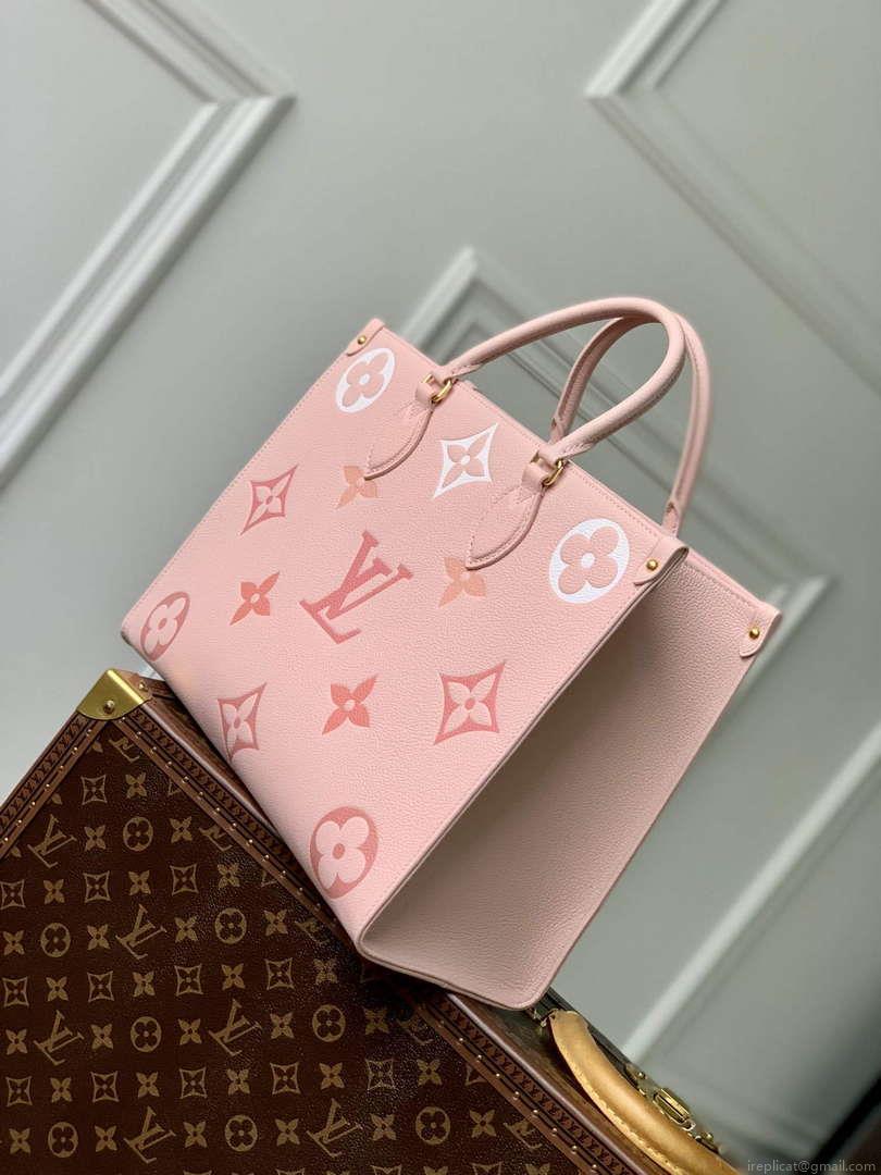 LV M46542 Louis Vuitton OnTheGo MM Bag Gradient Pink