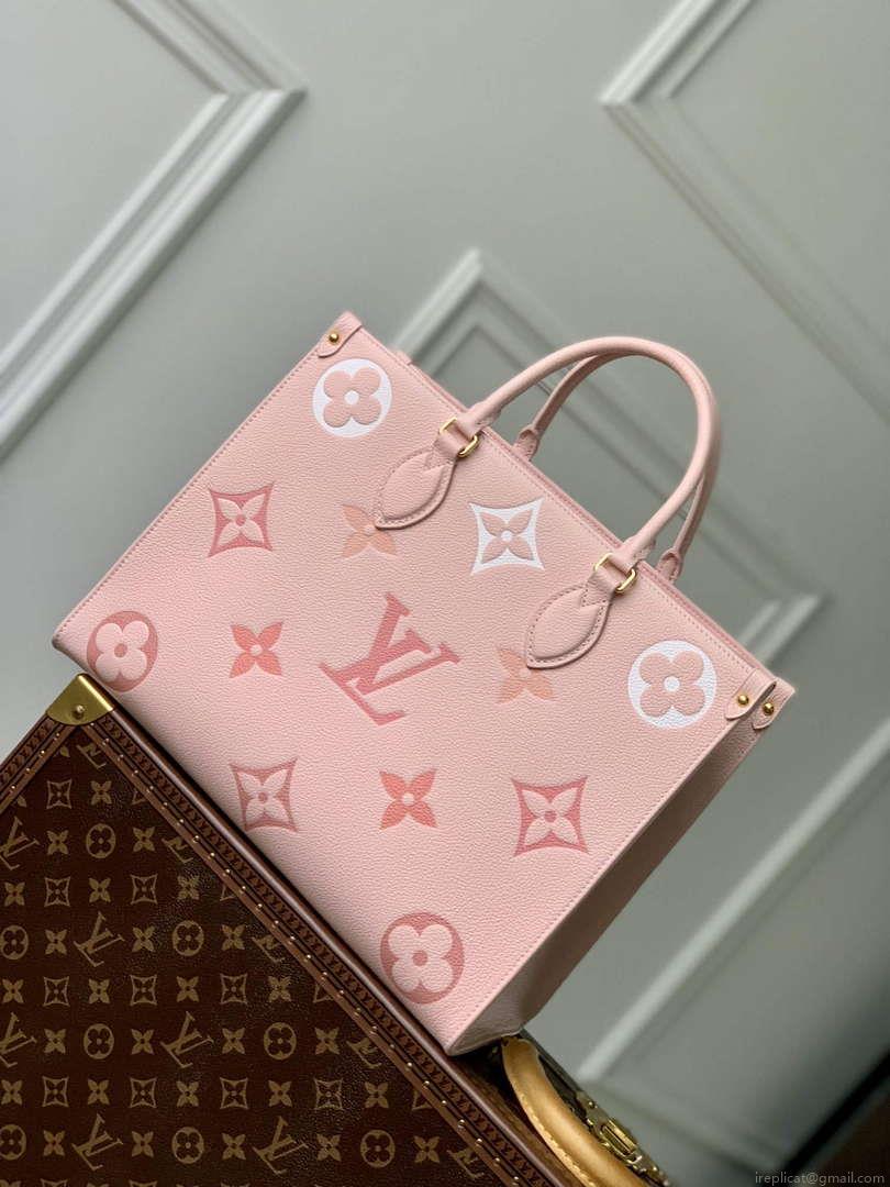 LV M46542 Louis Vuitton OnTheGo MM Bag Gradient Pink
