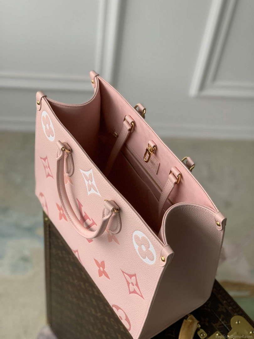 LV M46542 Louis Vuitton OnTheGo MM Bag Gradient Pink