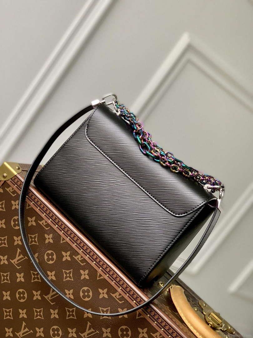 LV M22028 Louis Vuitton Twist MM Bag Epi Leather Black