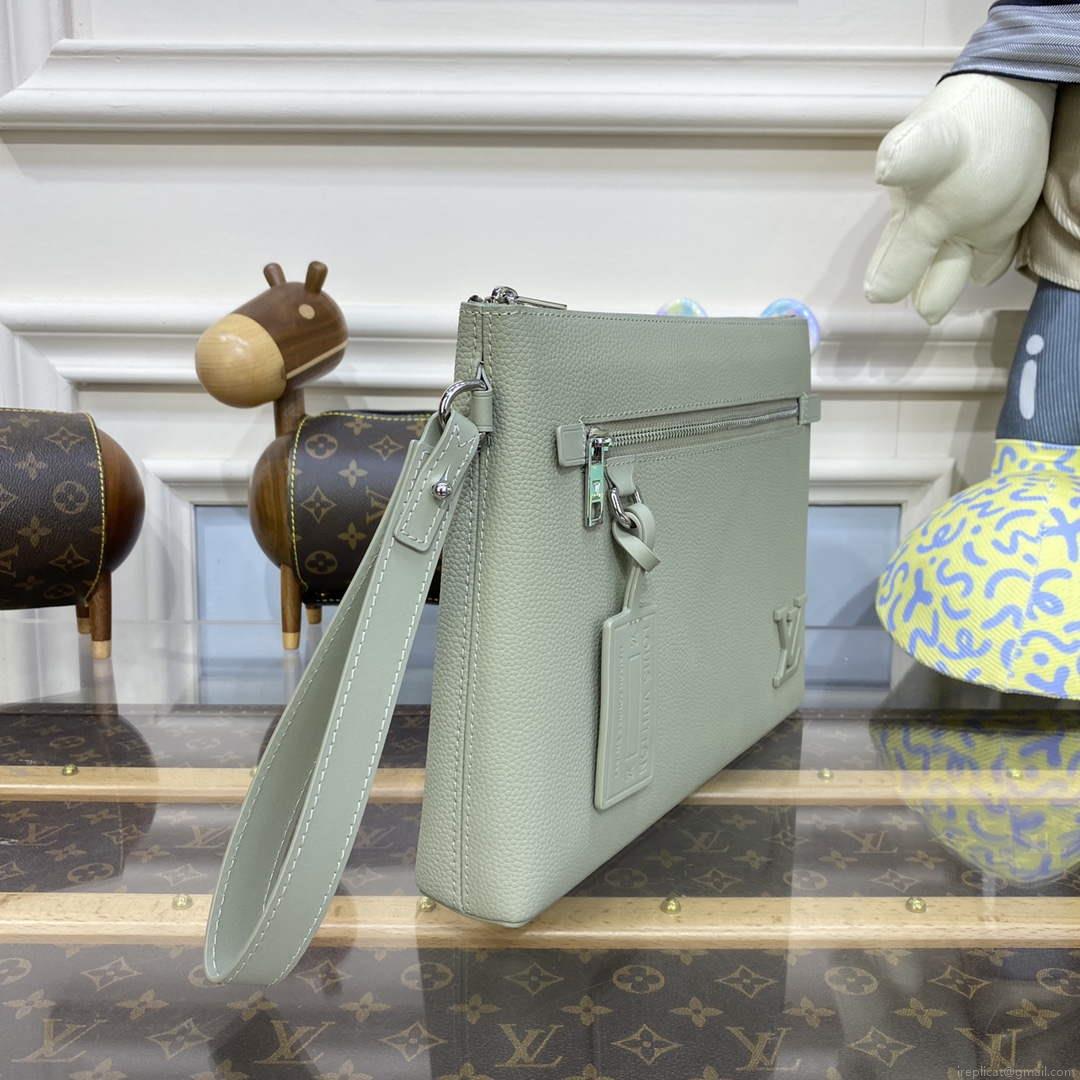 LV M69837 Louis Vuitton Takeoff Pouch Bag Asphalt gray