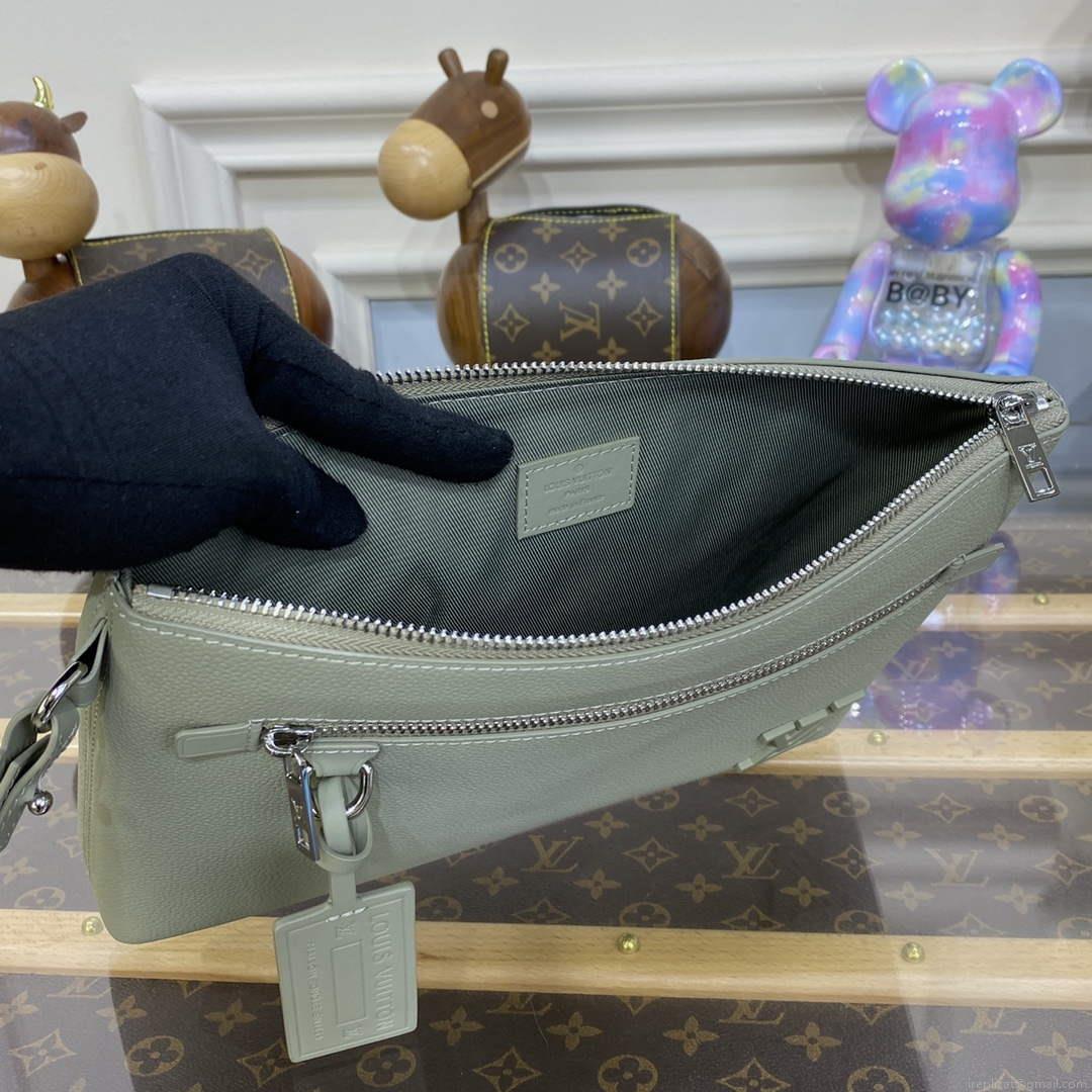 LV M69837 Louis Vuitton Takeoff Pouch Bag Asphalt gray