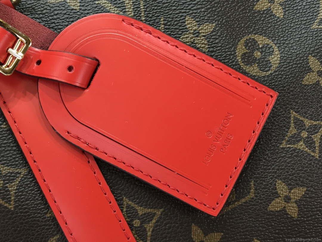 Louis Vuitton LV M44740 Keepall Bandoulière 50 Monogram Bag Red