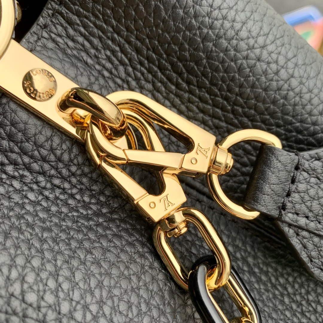 LV M21641 Louis Vuitton Capucines MM Handbag Black