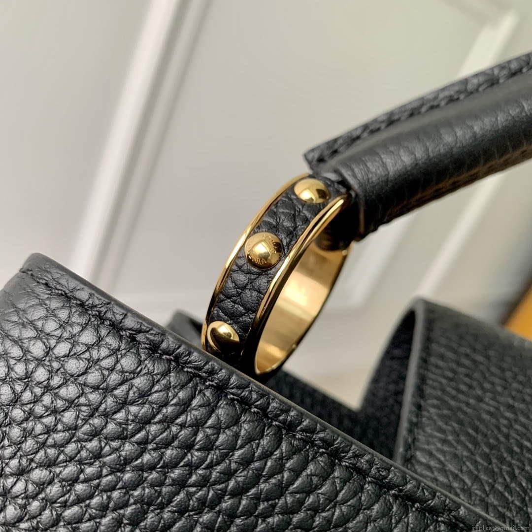 LV M21641 Louis Vuitton Capucines MM Handbag Black