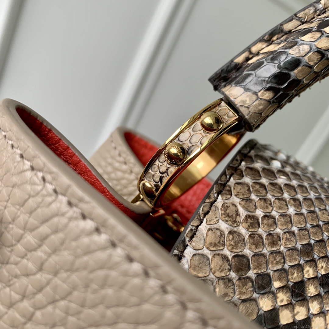 LV N80741 Louis Vuitton Capucines MM Handbag Light coffee