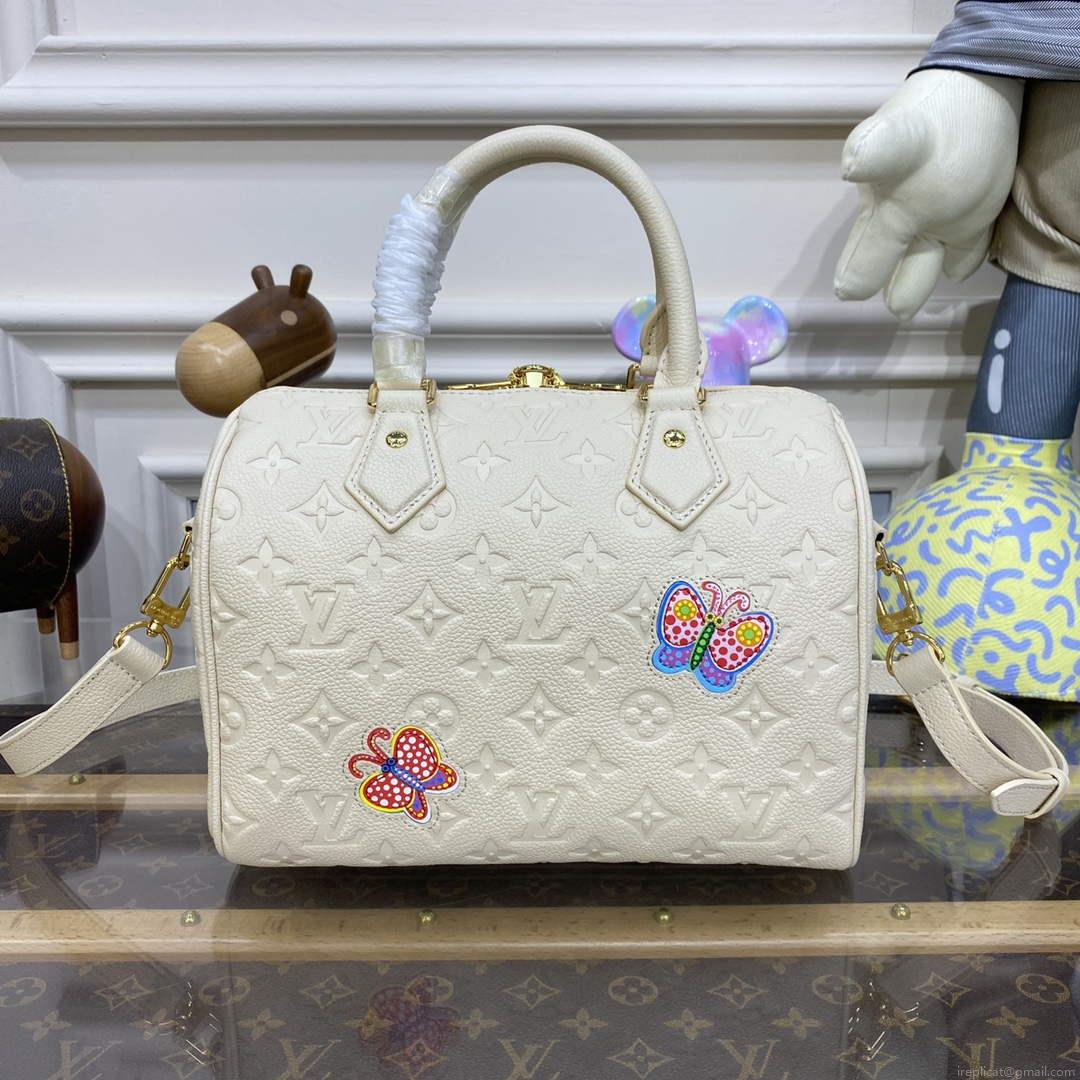 LV M46415 Louis Vuitton LV x YK Speedy Bandoulière 25 Bag White
