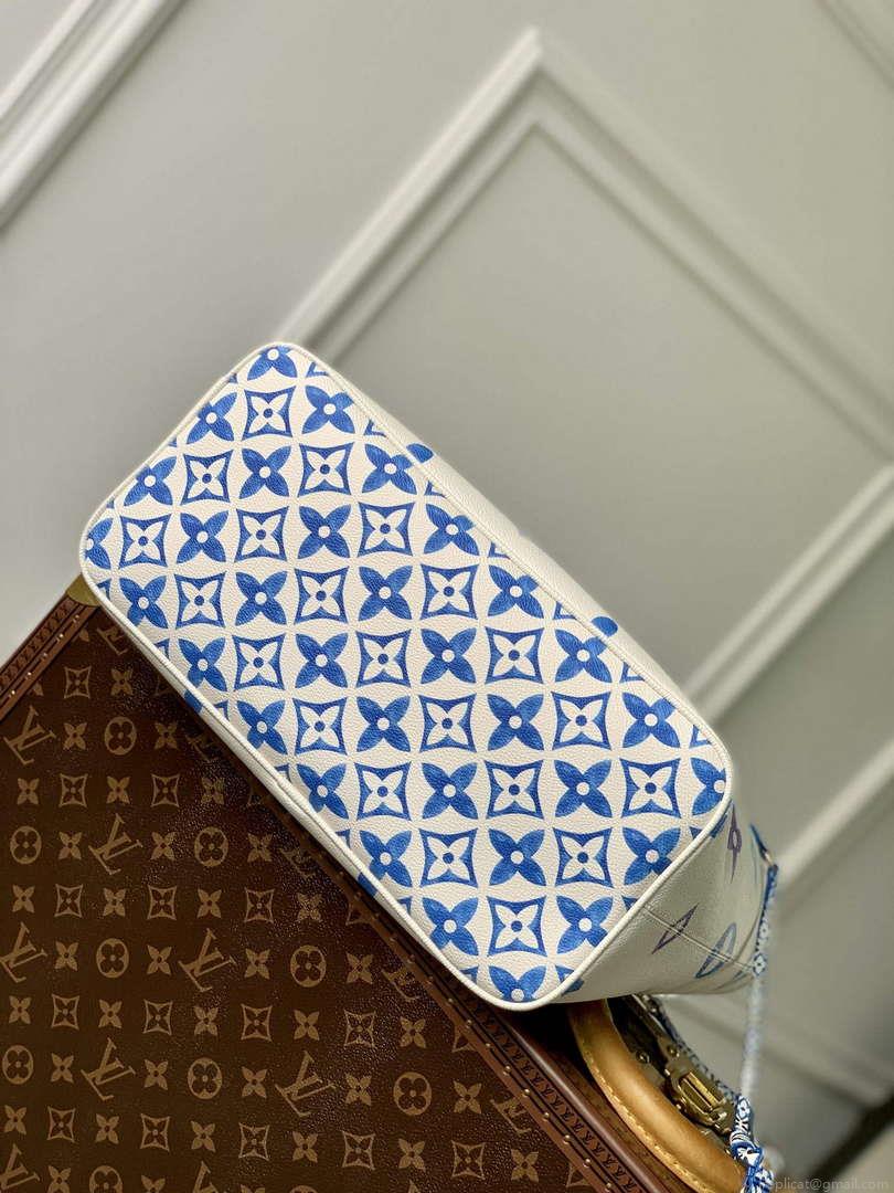 LV M22979 Louis Vuitton Neverfull MM Tote Bag Blue