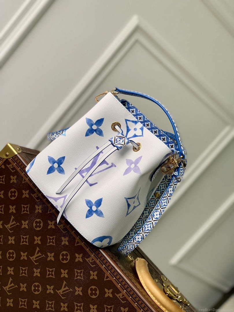 LV M22986 Louis Vuitton Néonoé BB Bucket Bag Bule