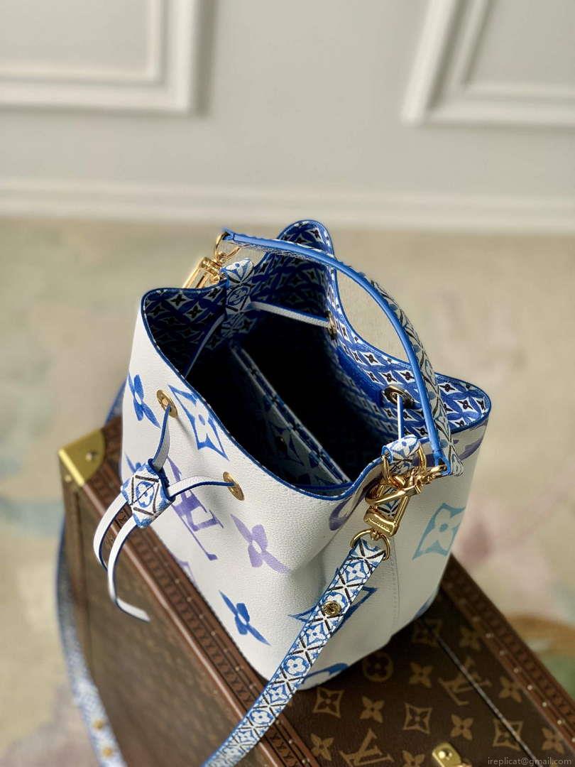 LV M22986 Louis Vuitton Néonoé BB Bucket Bag Bule