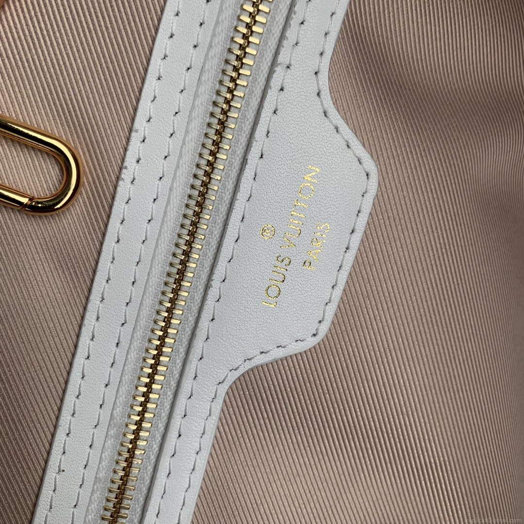 LV M22839 Louis Vuitton Neverfull MM Tote Bag White