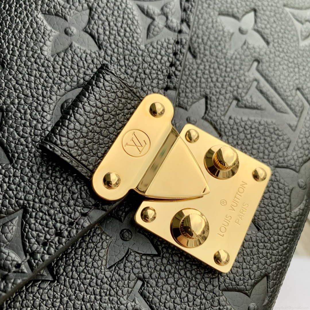 LV M46595 Louis Vuitton Pochette Métis East West Handbag Black