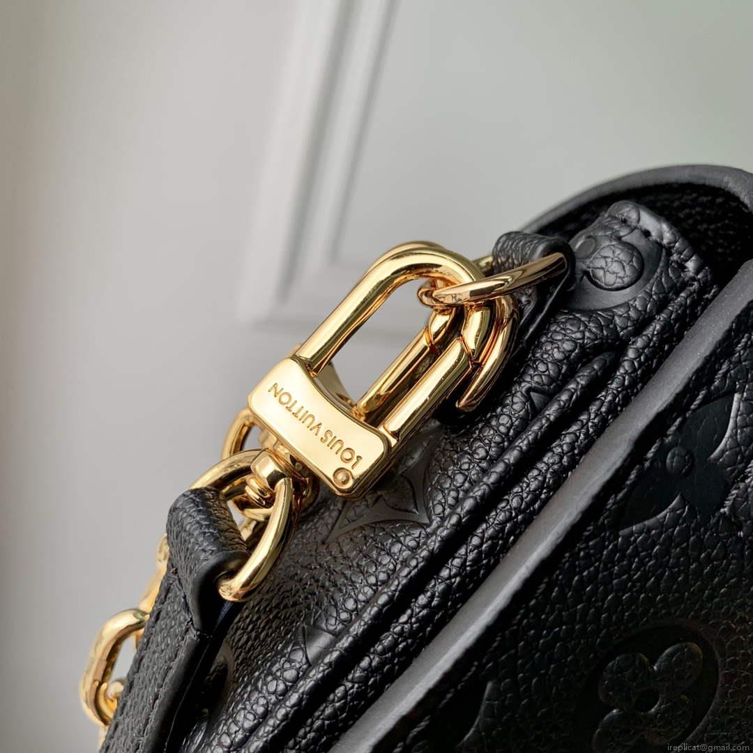LV M46595 Louis Vuitton Pochette Métis East West Handbag Black