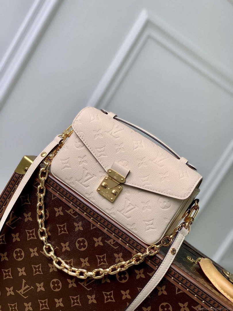 LV M22942 Louis Vuitton Pochette Métis East West Handbag Crème Beige