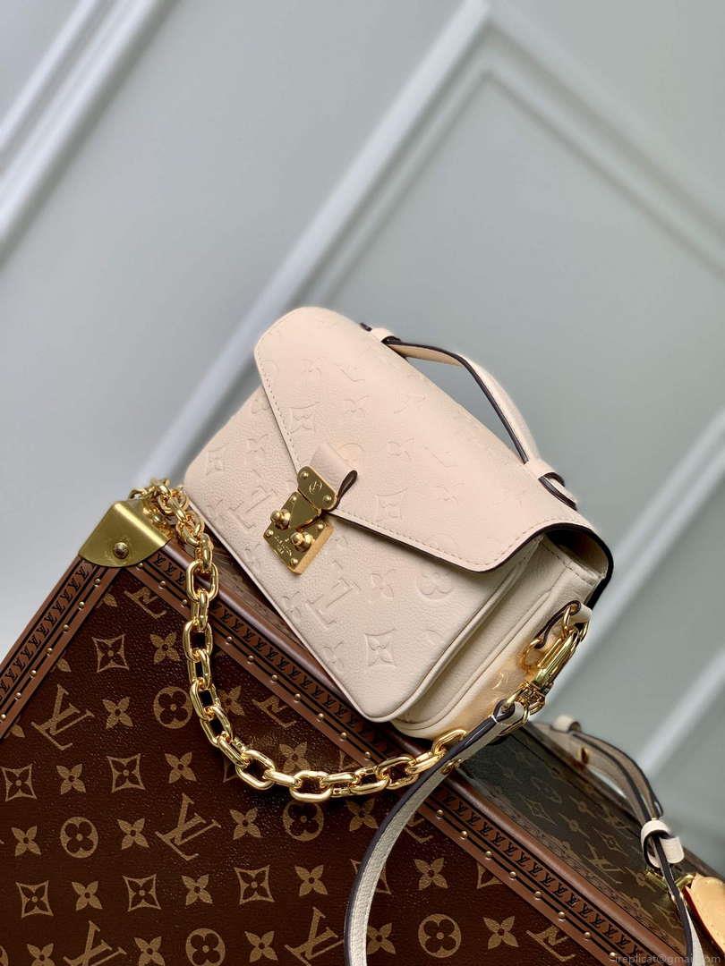 LV M22942 Louis Vuitton Pochette Métis East West Handbag Crème Beige