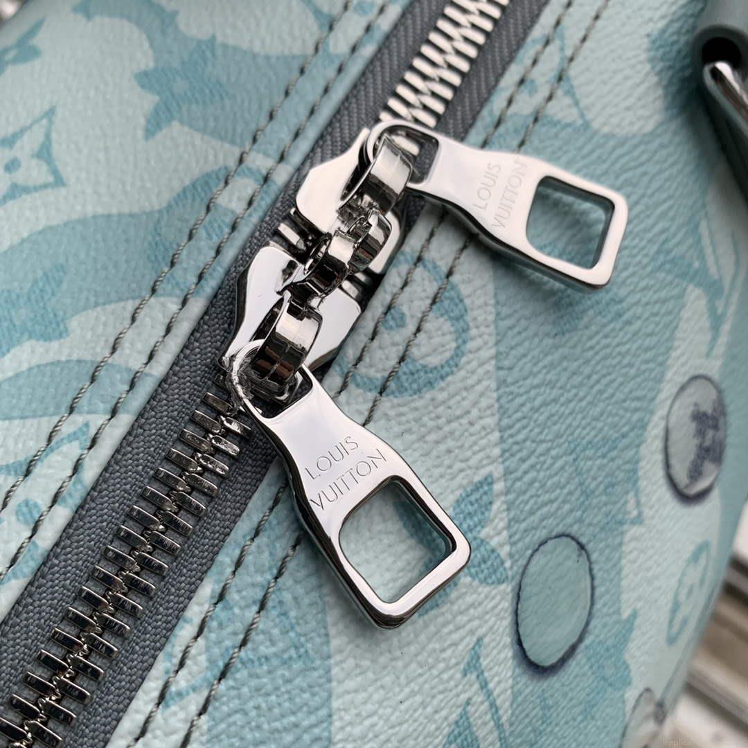 LV M22570 Louis Vuitton Keepall Bandoulière 50 Bag Crystal Blue
