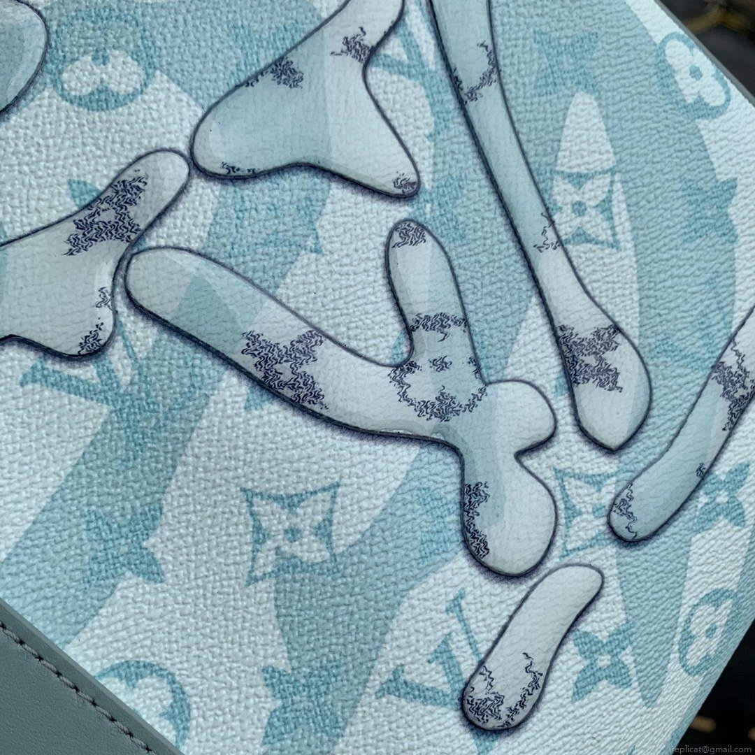 LV M22570 Louis Vuitton Keepall Bandoulière 50 Bag Crystal Blue