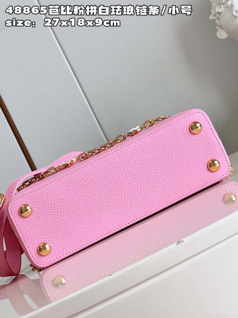 LV M22375 Louis Vuitton Capucines BB Bag Rose Chamallow Pink