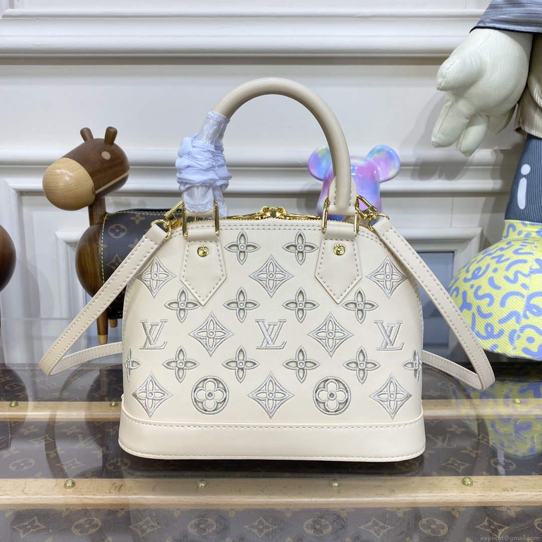 LV M22878 Louis Vuitton Alma BB Handbag White