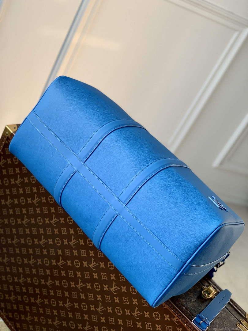 LV M22609 Louis Vuitton Keepall Bandoulière 50 Bag Blue