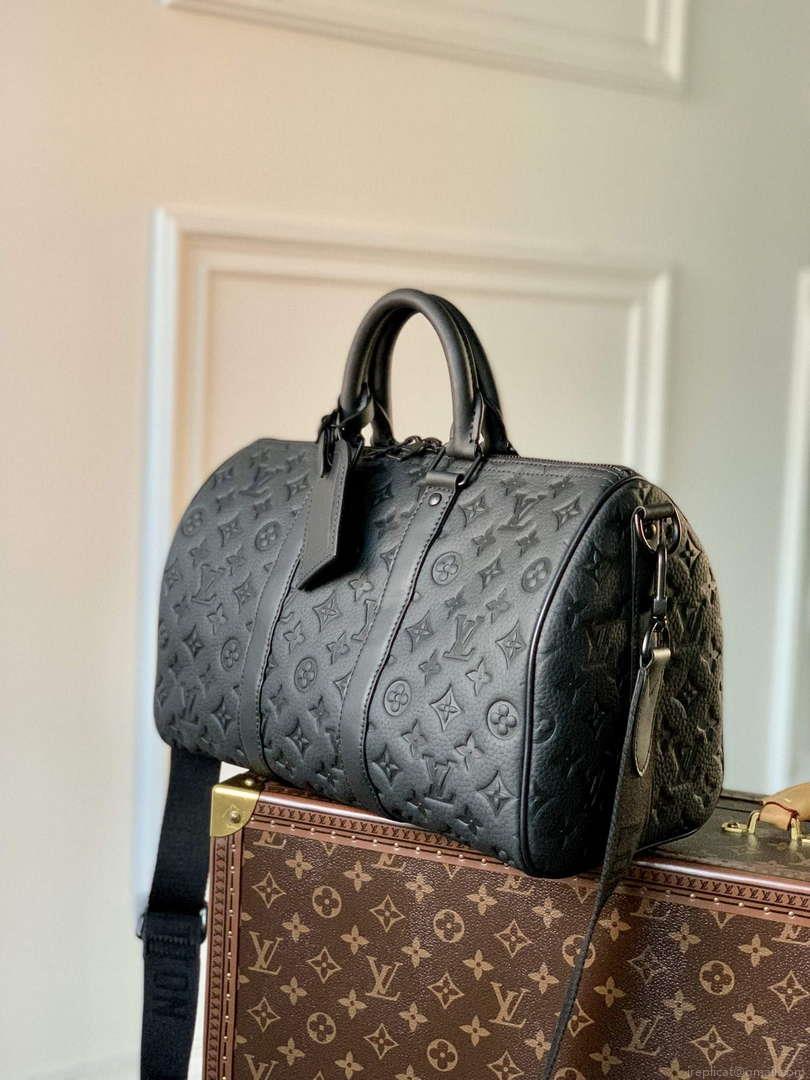 LV M22765 Louis Vuitton Keepall Bandoulière 35 Bag Black