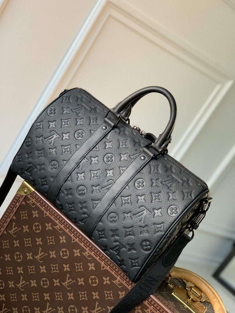 LV M22765 Louis Vuitton Keepall Bandoulière 35 Bag Black