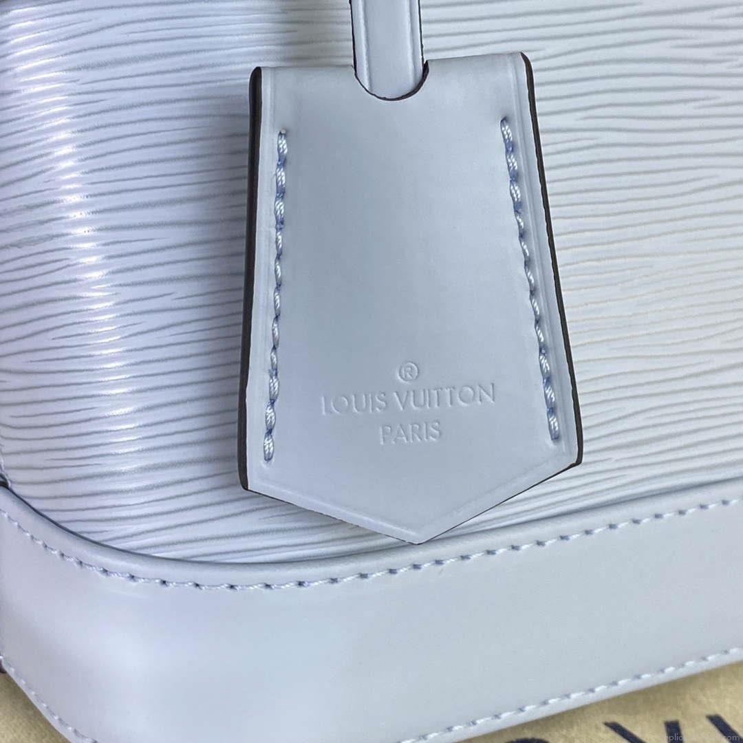 LV M59345 Louis Vuitton Alma BB Epi Handbag Sky Blue