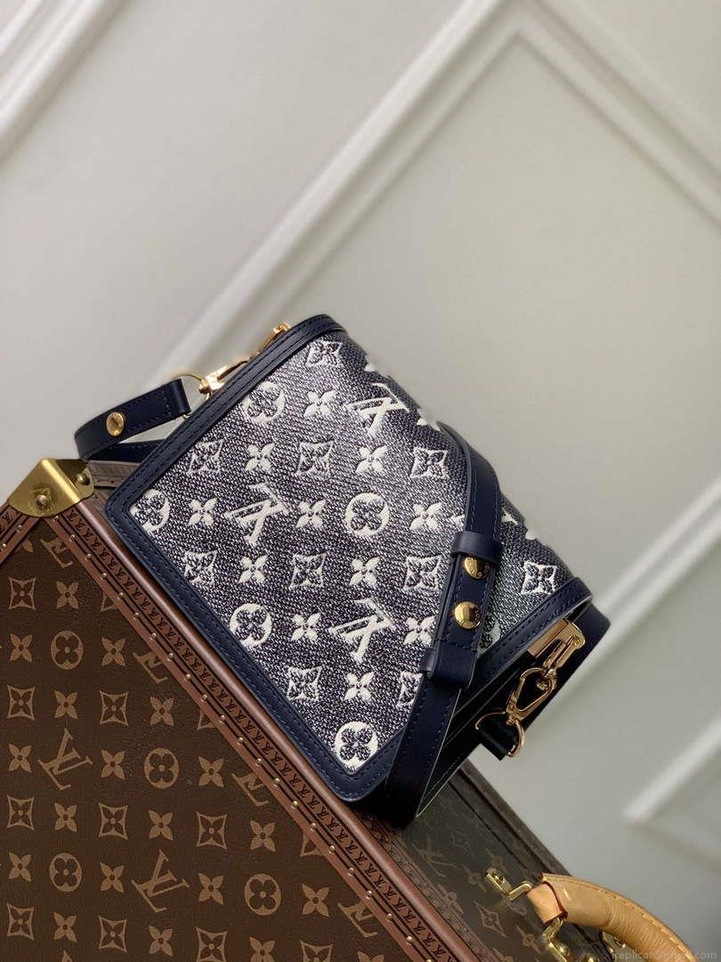 LV M22826 Louis Vuitton Mini Dauphine Handbag Blue