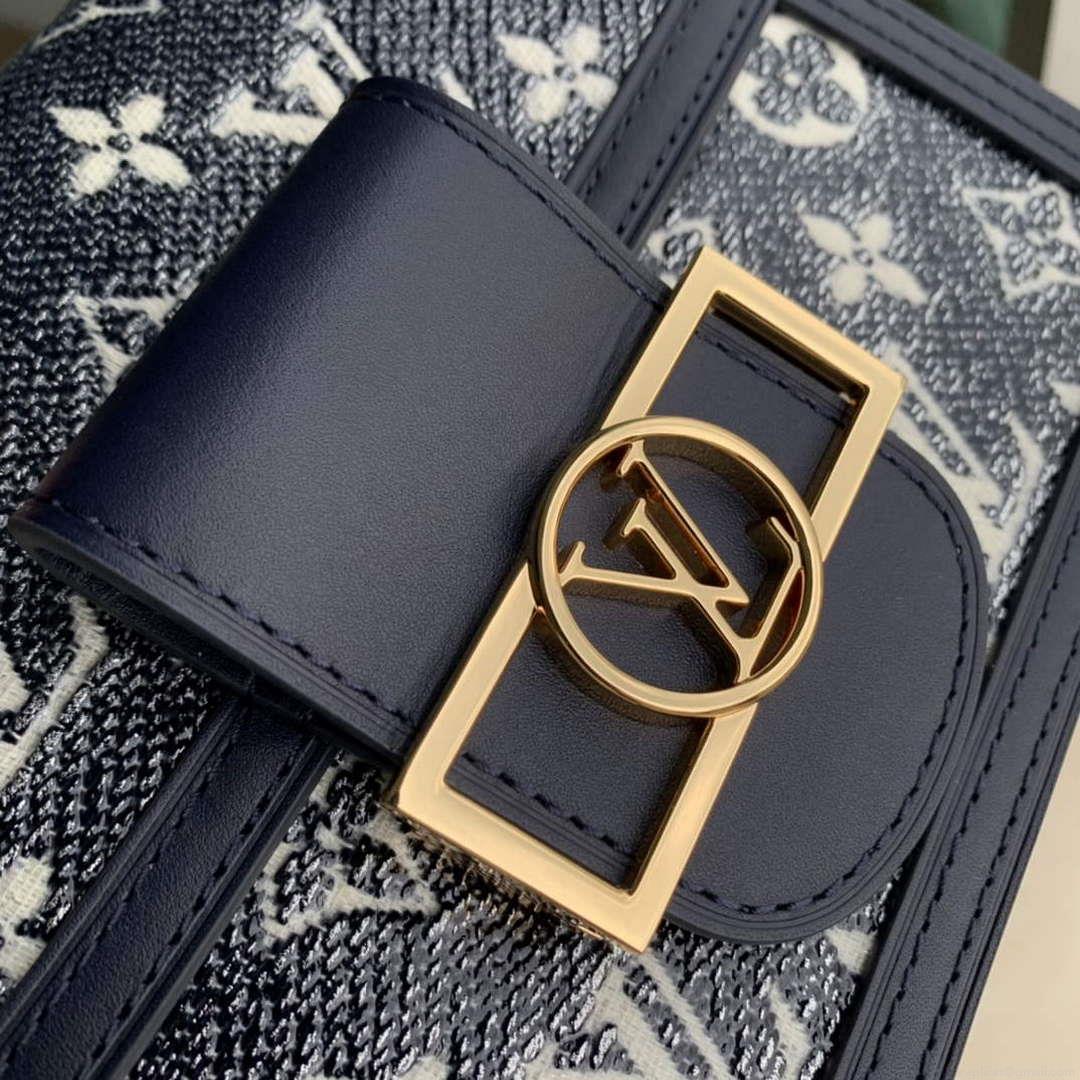 LV M22826 Louis Vuitton Mini Dauphine Handbag Blue