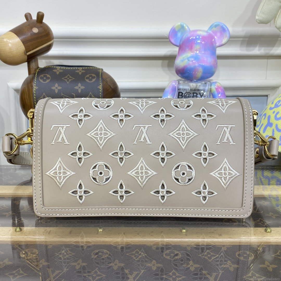 LV M22955 Louis Vuitton Dauphine East West Handbag Khaki