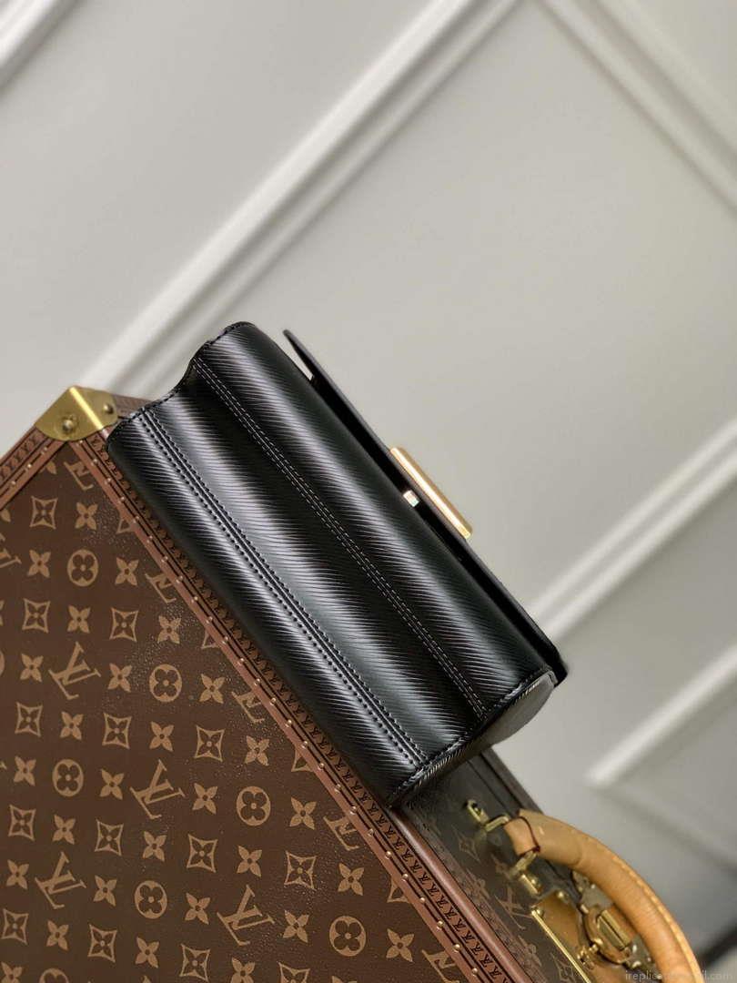 LV M22773 Louis Vuitton Twist MM Handbag Black