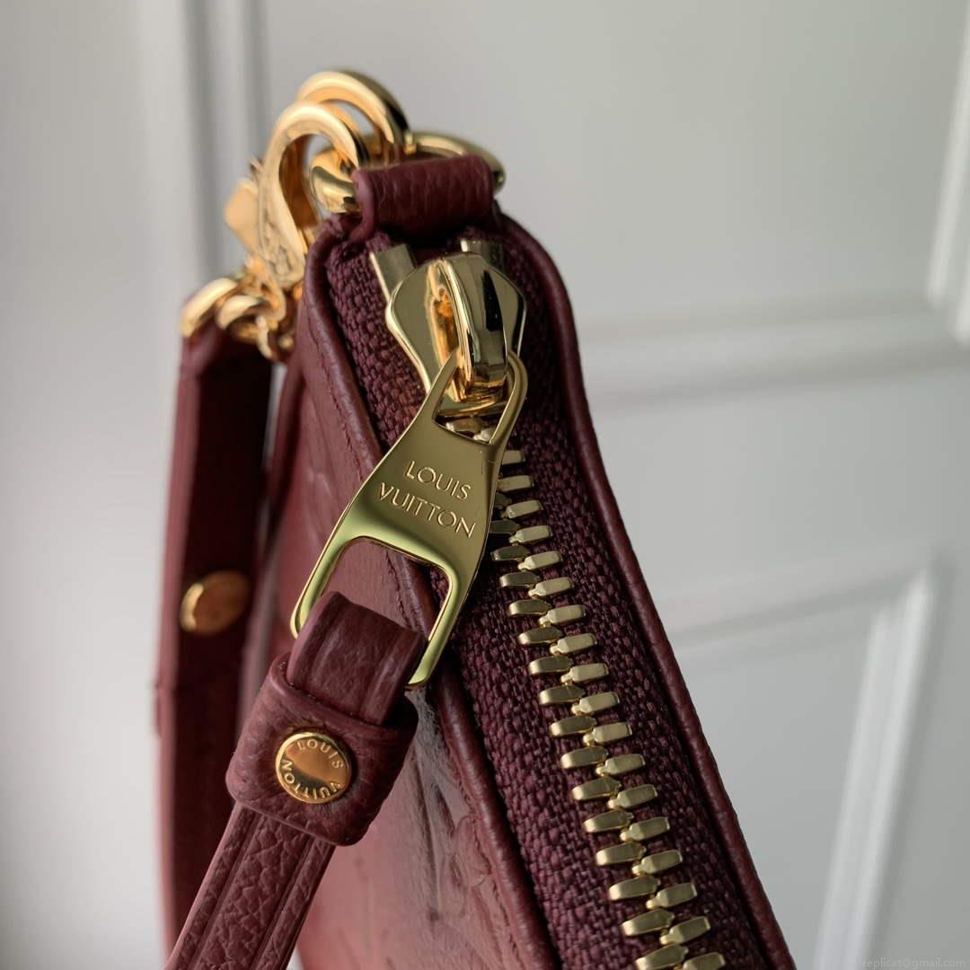LV M80349 Louis Vuitton Easy Pouch On Strap Bag Wine Red