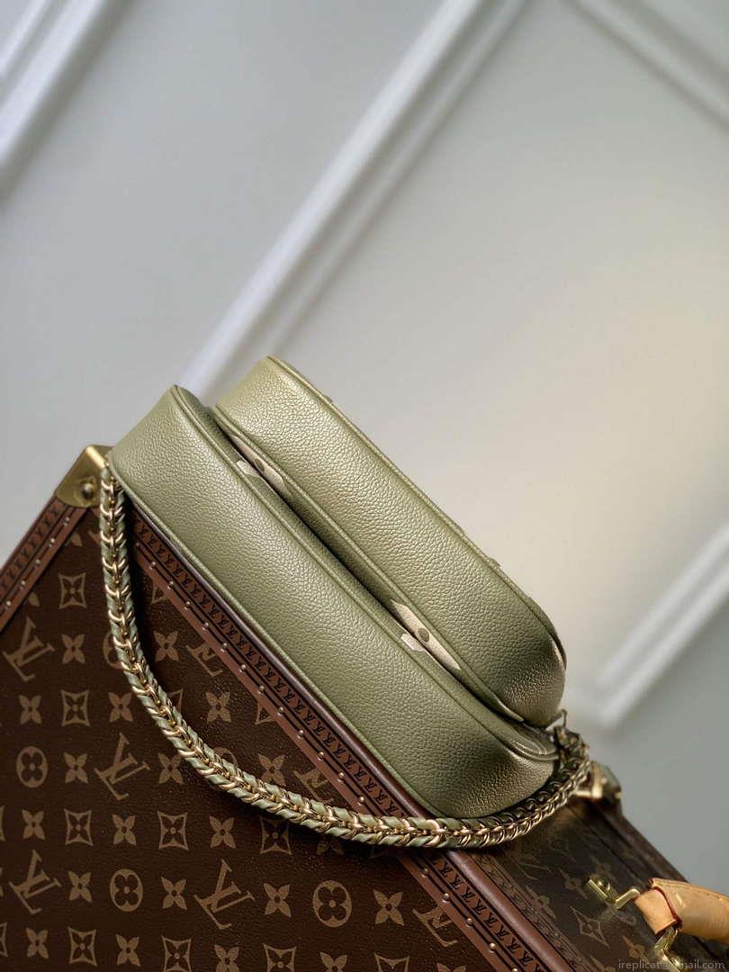 LV M80399 Louis Vuitton Multi Pochette Accessoires Bag Grass green