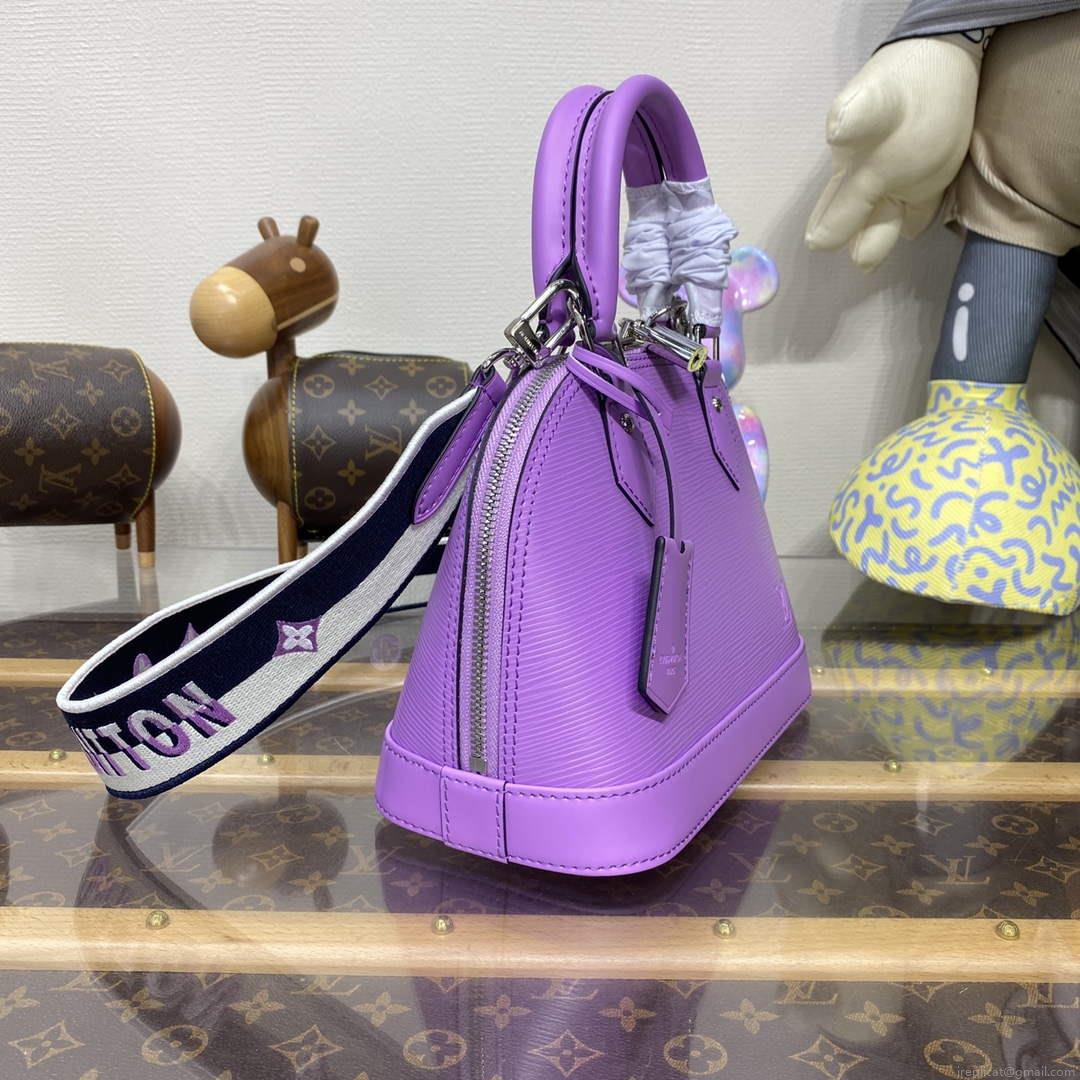 LV M22642 Louis Vuitton Alma BB Epi Handbag Lilas Provence Lilac