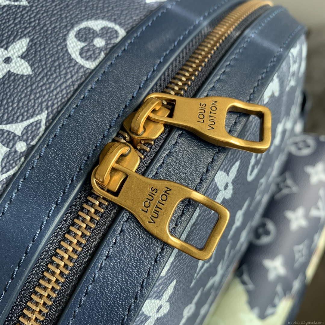 LV M46553 Louis Vuitton Discovery Backpack Bag Blue