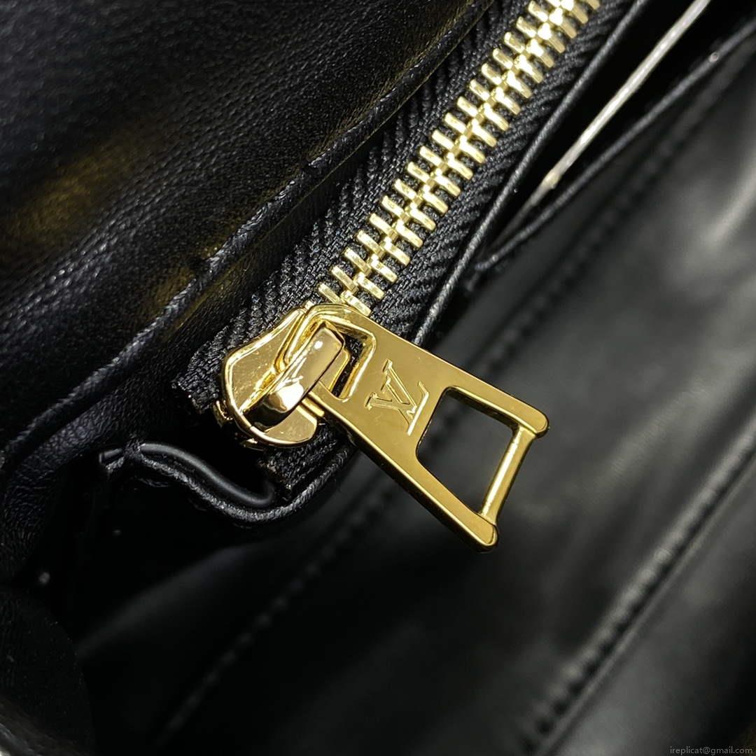 LV M23569 Louis Vuitton GO-14 MM Handbag Black/Pink