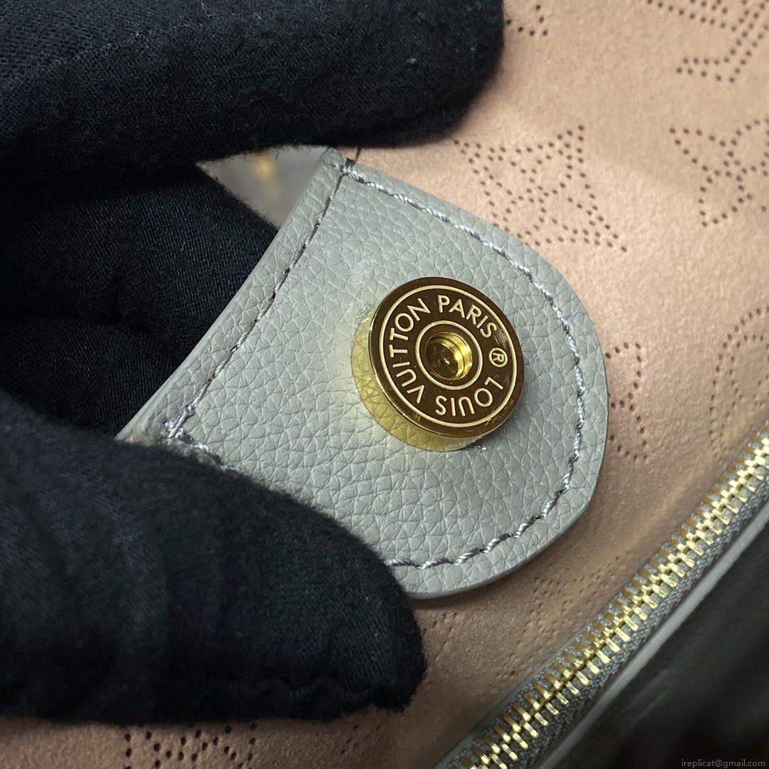 LV M23396 Louis Vuitton Carmel Hobo Bag Mahina Leather Gray