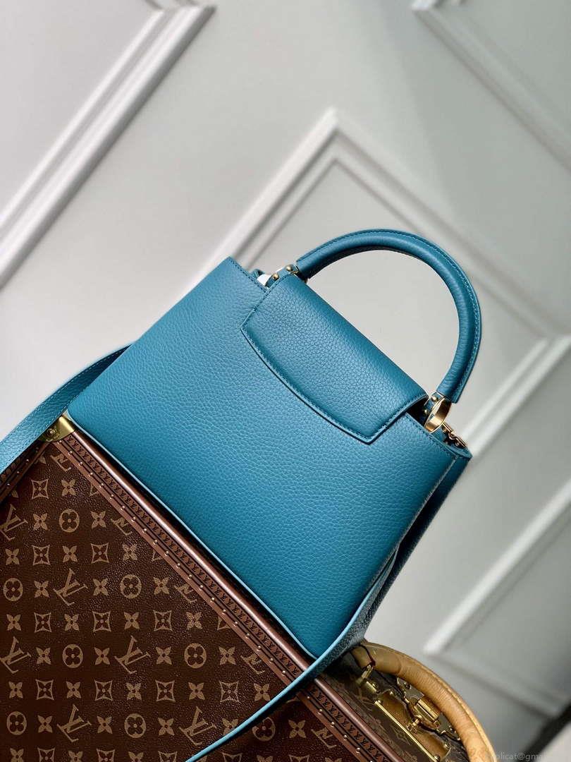 Louis Vuitton LV M23766 Capucines MM Handbag Green