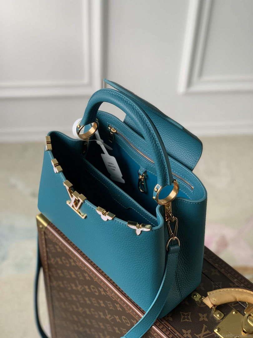 Louis Vuitton LV M23766 Capucines MM Handbag Green