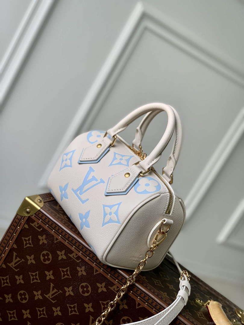LV M46397 Louis Vuitton Speedy Bandoulière 20 Handbag Blue