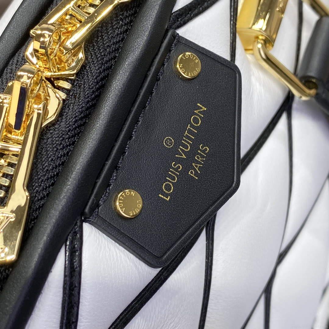 LV M23761 Louis Vuitton Alma BB Bag Black/White