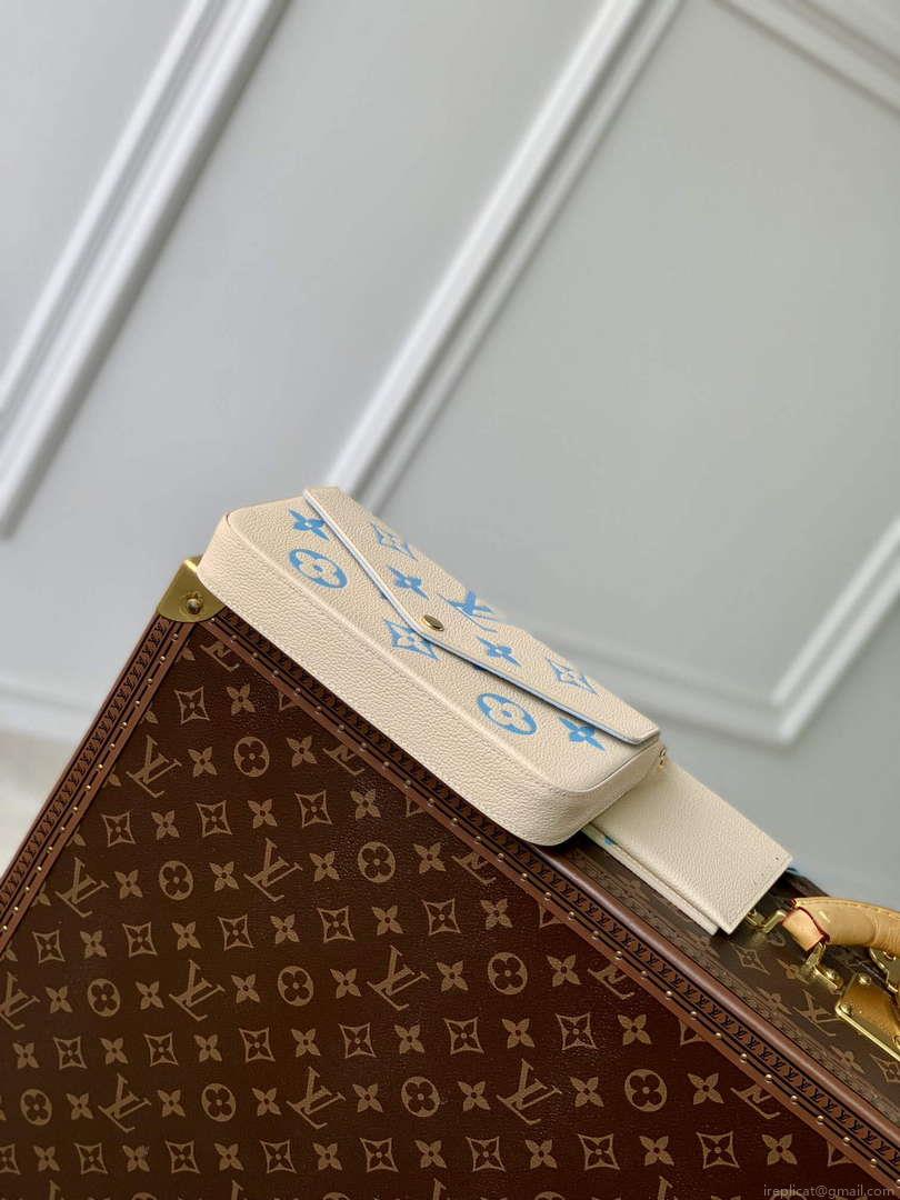 LV M82610 Louis Vuitton Pochette Félicie Bag Blue