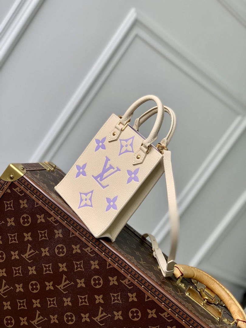 LV M81416 Louis Vuitton Petit Sac Plat Bag Taro Purple