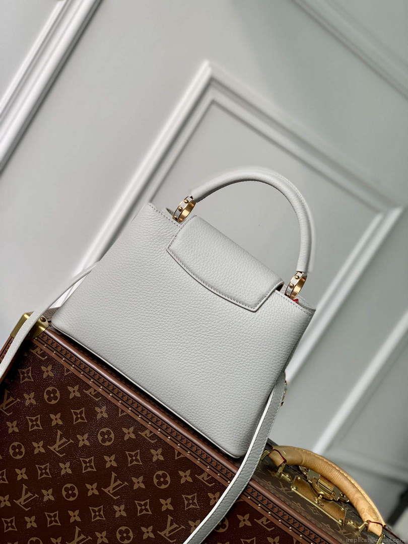 LV M23280 Louis Vuitton Capucines BB Handbag Ice Grey