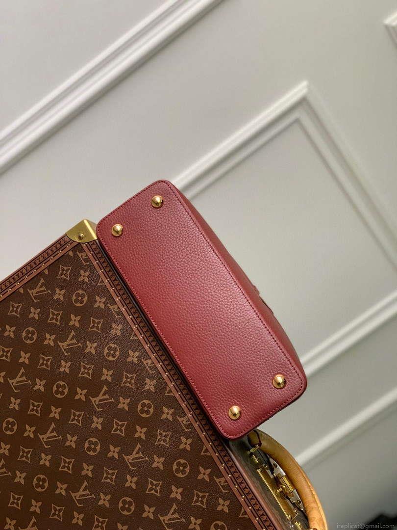 LV M25128 Louis Vuitton Capucines BB Handbag Griotte Red