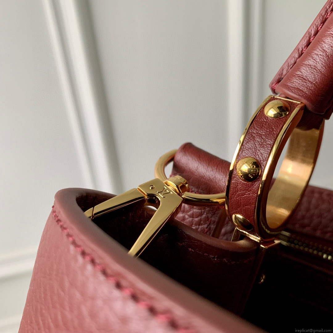 LV M25128 Louis Vuitton Capucines BB Handbag Griotte Red