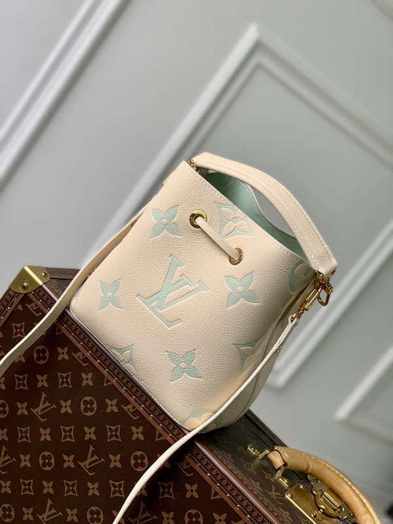 LV M24048 Louis Vuitton NéoNoé BB Bucket Bag Latte White Matcha