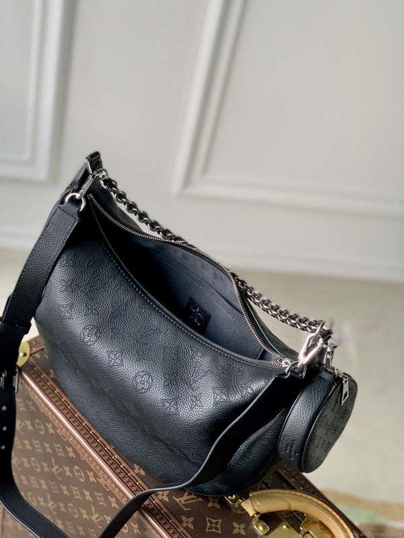 LV M22822 Louis Vuitton Baia MM Bag Mahina Black